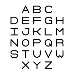 Vector of stylized thin font and alphabet. Vector alphabet letters. 