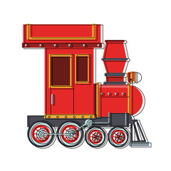 Train toy cartoon vector illustration graphic design
