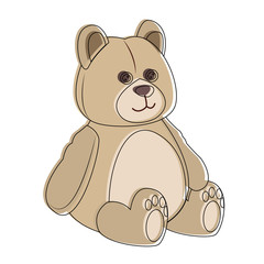 Fototapeta premium Teddy bear cartoon vector illustration graphic design