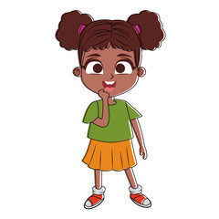 Beautiful girl cartoon vector illustration graphic design