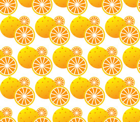 orange fruit pattern vector