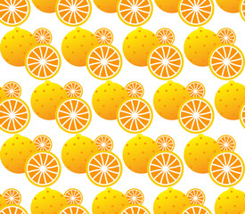 orange fruit pattern vector