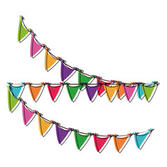 Obraz premium Decorative pennants isolated vector illustration graphic design