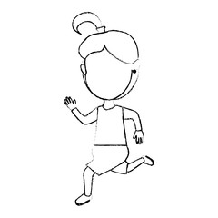 cute and little girl celebrating vector illustration design