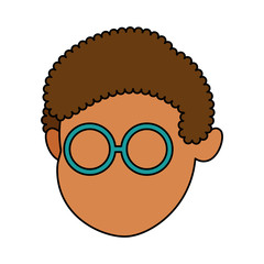 cute and little boy head vector illustration design