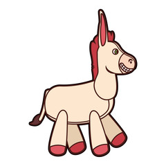 Pinata donkey cartoon vector illustration graphic design