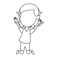 cute and little girl celebrating vector illustration design