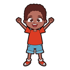 Cute boy cartoon vector illustration graphic design