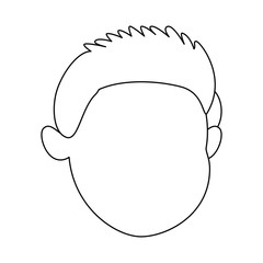cute and little boy head vector illustration design