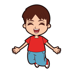 Cute boy cartoon vector illustration graphic design