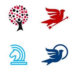 Obraz premium consulting logo vector icon illustration collection 