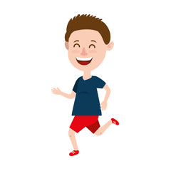 cute and little boy celebrating vector illustration design