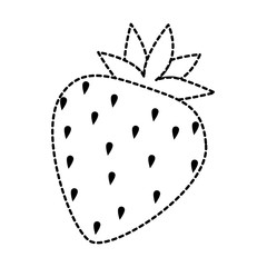 delicious sweet strawberry icon vector illustration design