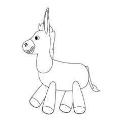 Pinata donkey cartoon vector illustration graphic design