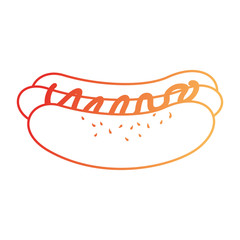 delicious hot dog fast food vector illustration design