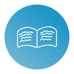 Book line icon vector