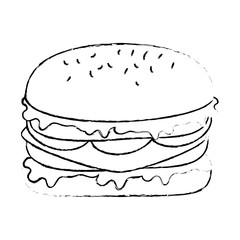 delicious burger fast food vector illustration design