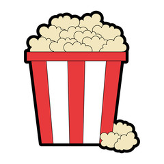 delicious pop corn icon vector illustration design