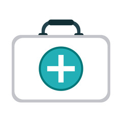 Fototapeta premium First aids suitcase vector illustration graphic design