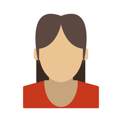 Business woman profile vector illustration graphic design