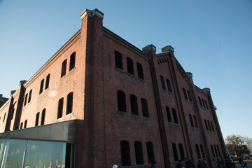 Brick warehouse, Yokohama, Japan 1/3/2018 Chinatown in Yokohama on a busy day