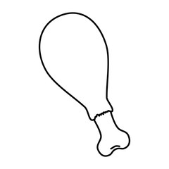 delicious chicken thigh icon vector illustration design