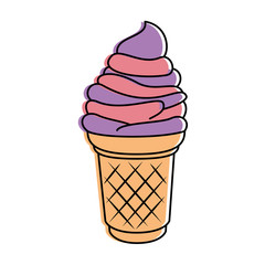 delicious ice cream icon vector illustration design