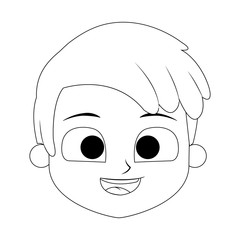 Cute boy cartoon vector illustration graphic design