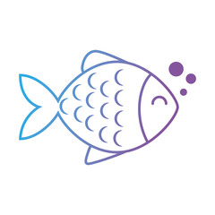 Obraz premium cute fish pet character vector illustration design