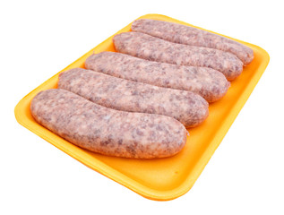 Sausage on white background 