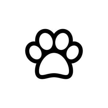 Animal paw vector icon