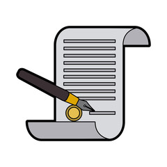 paper with fountain pen vector illustration graphic design