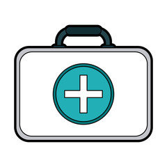 First aids suitcase vector illustration graphic design