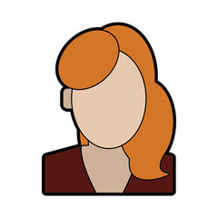 Business woman profile vector illustration graphic design