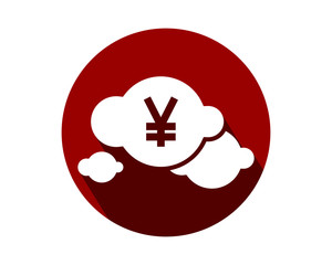 yen cloud currency finance money price image vector icon symbol