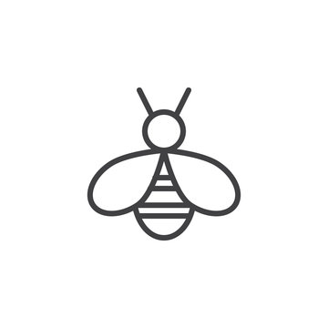 recommend clip art: Bee outline icon. linear style sign for mobile concept and web design. Honeybee simple line vector icon. Symbol, logo illustration. Pixel perfect vector graphics