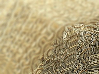 futuristic digital 3d art fractal illustration - look in the infinity