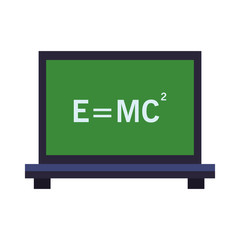 Physic formula on blackboard vector illustration graphic design