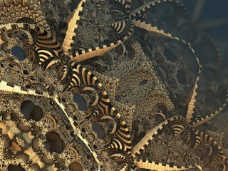 futuristic digital 3d art fractal illustration - look in the infinity