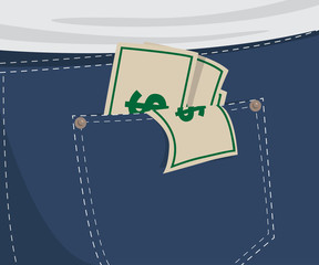 Back Pocket with Money