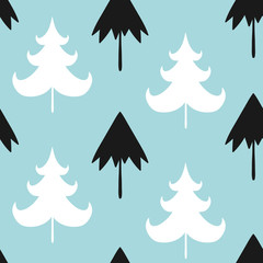 Fototapeta premium Christmas and new year vector seamless patterns