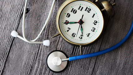 Clock Doctor, watch and stethoscope medical
