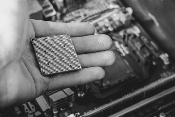 the CPU in the hand