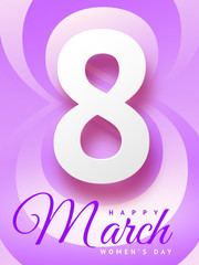 Obraz premium 8 March Happy Woman's Day beautiful greeting card