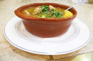 Sopa y vegetales