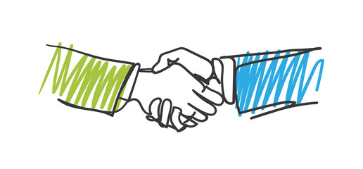 Shaking Hands Scribble