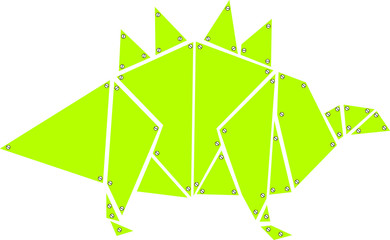 Geometrical Robotic Dinosaur Icon 