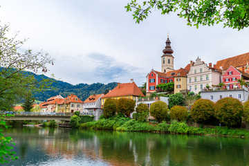 Frohnleiten by Mud River in Styria