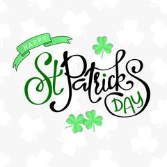 Happy Saint Patrick's Day logotype.