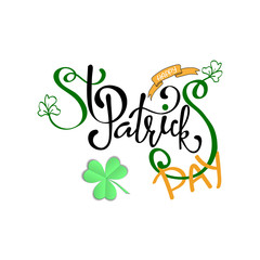 Happy Saint Patrick's Day logotype.